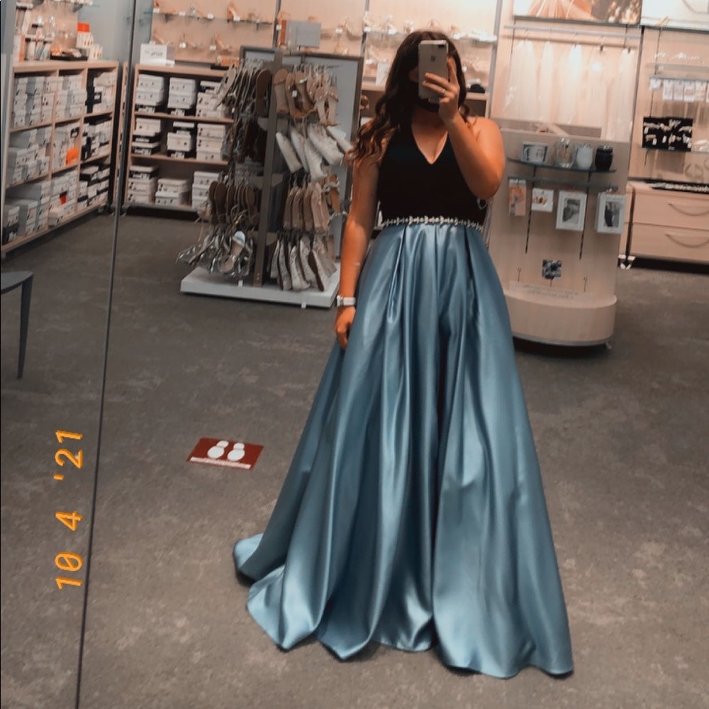 David’s Bridal,  Blue Prom Dress
